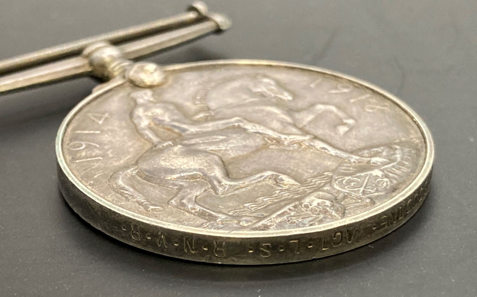 British War Medal, Victory Medal, (T.Z. 9586 J. GLASCODINE. ACT. L. S. R.N.V.R. - Image 2 of 4