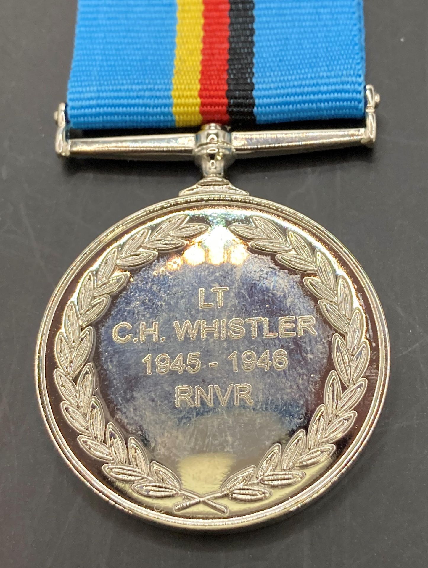 British Forces Germany Medal named to LT C.H. WHISTLER 1945-1946 RNVR in box of issue. - Image 3 of 3