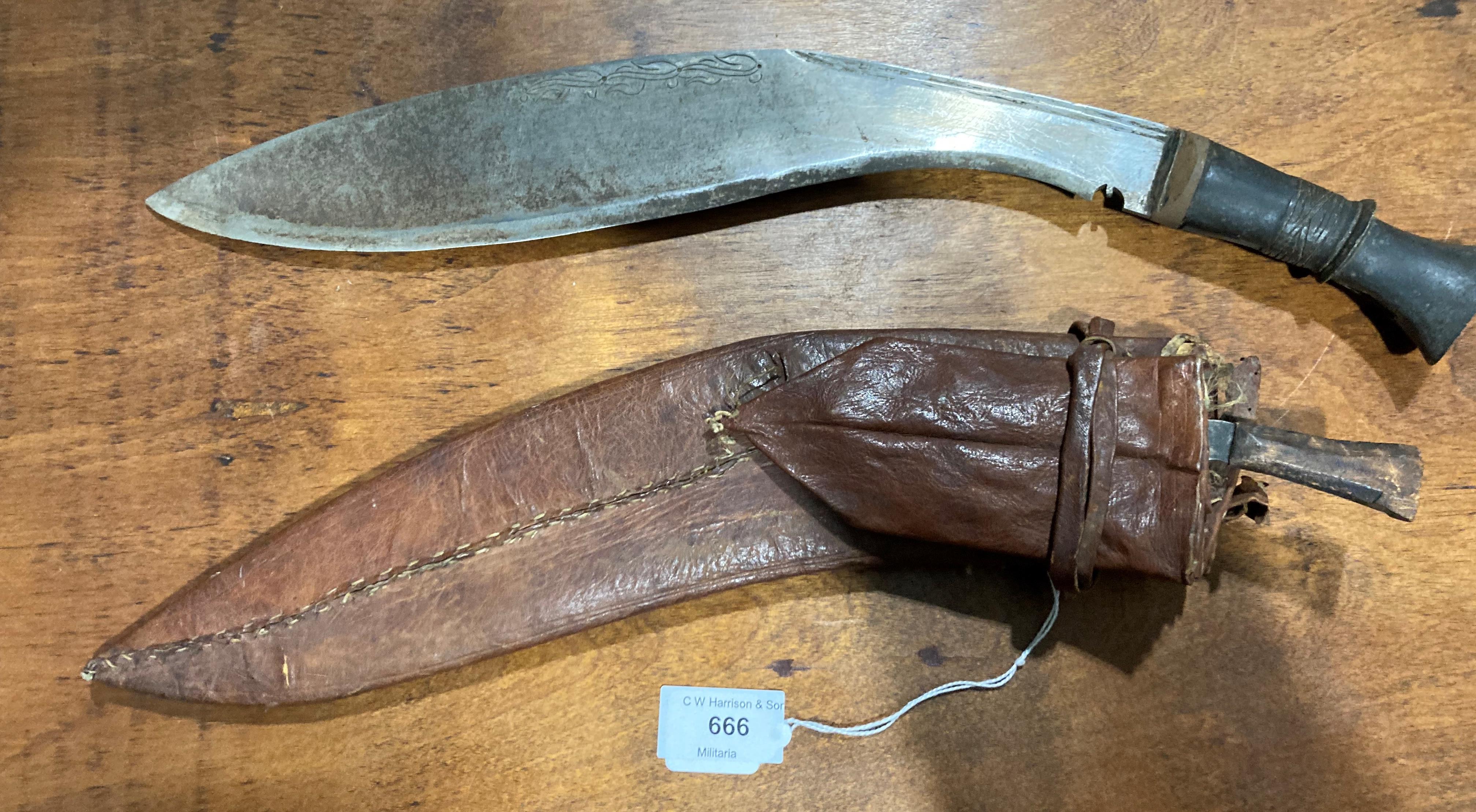 A kukri and a small kukri,