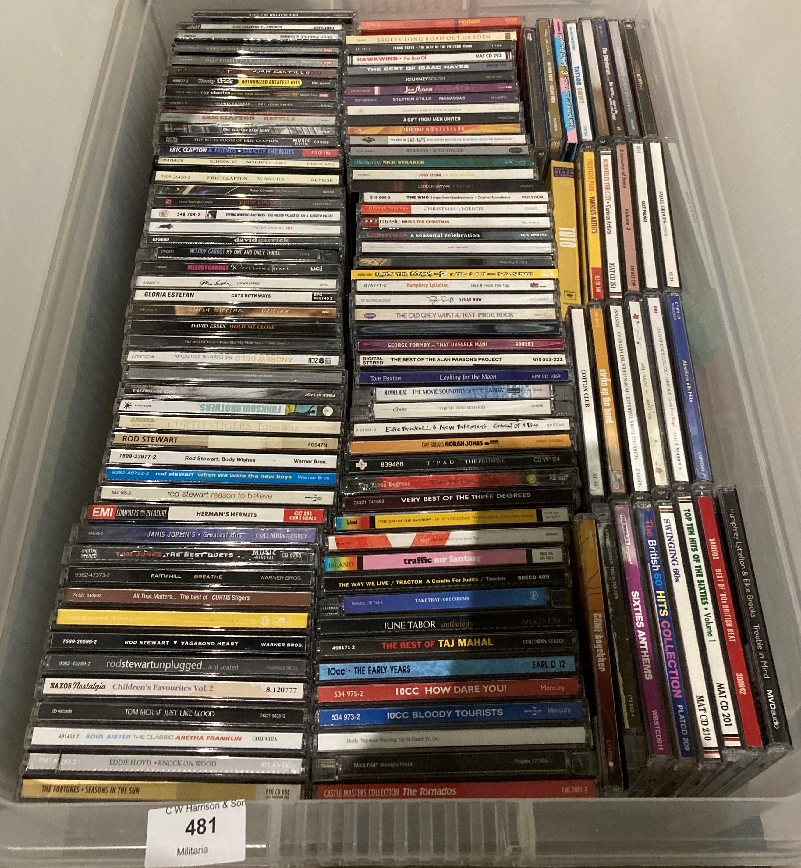 Contents to crate - approximately 120 assorted music CDs including artists - Deep Purple,