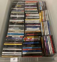 Contents to crate - approximately 120 assorted music CDs including artists - Deep Purple,