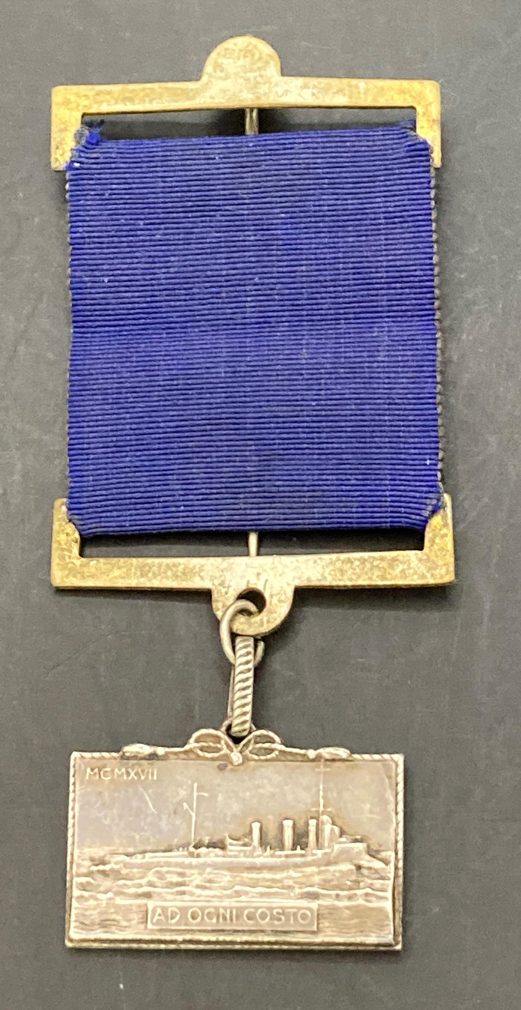 Un-named Medal for the World War One Italian Destroyer RM GUISEPPE SIRTORI.