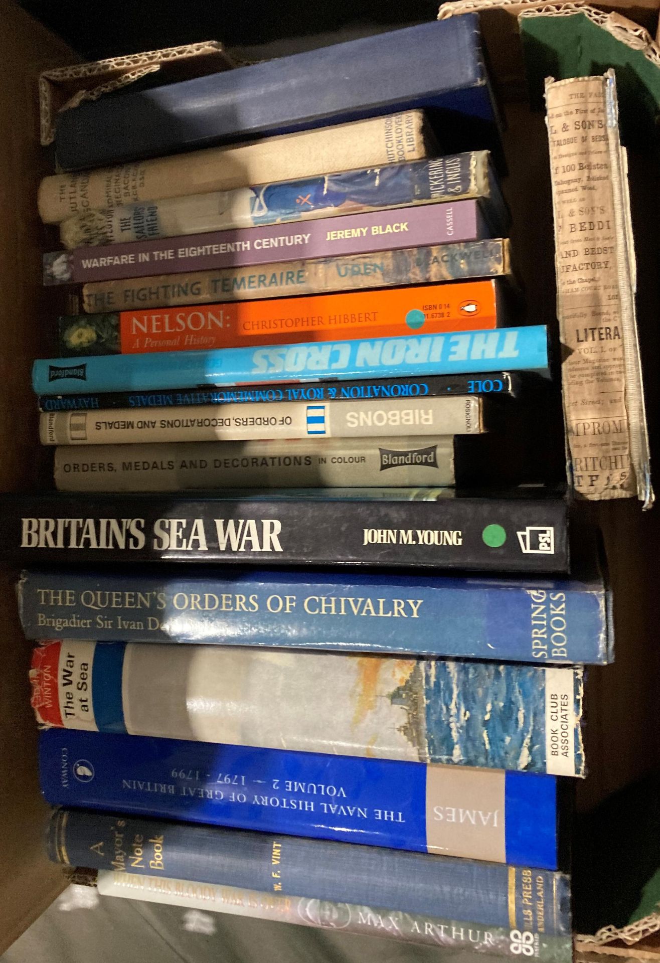 Contents to two boxes - 33 books mainly maritime, - Image 2 of 3