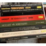 Contents to box - 9 assorted classical vinyl box sets by Mozart, Strauss, etc.