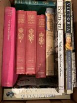 Contents to box - 10 assorted books related to Queen Victoria including 3 volumes of 'The Letters