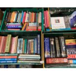 Contents to four boxes - books on religion, assorted dictionaries, etc.