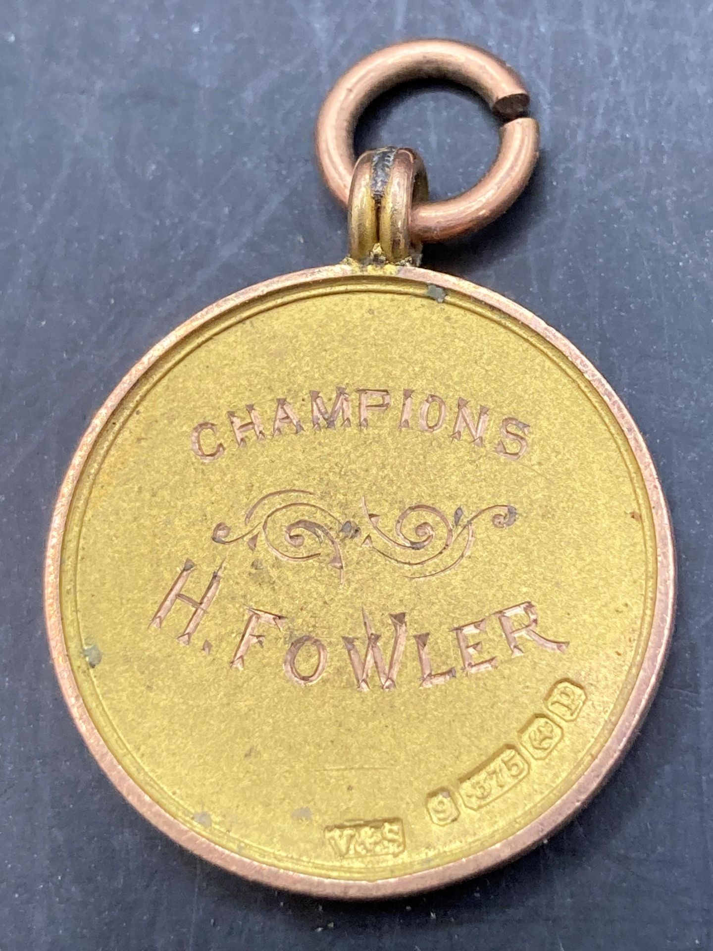 Sir Henry Fowler interest - a 9ct gold medal with red enamel badge Derby and District Cricket - Image 3 of 6