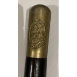 A World War One Military Church Lads Brigade swagger stick 'Fight the Good Fight',