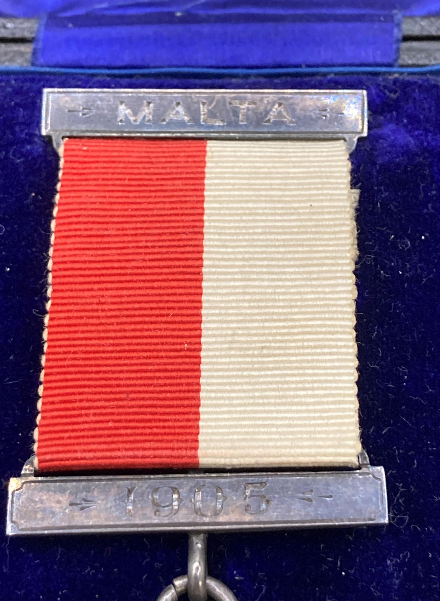 UNITED SERVICE CUP SPORTS MEDAL MALTA 1905 in silver awarded to ED. J. COOPER. P.O. 1ST. CLASS. H.M. - Image 3 of 4