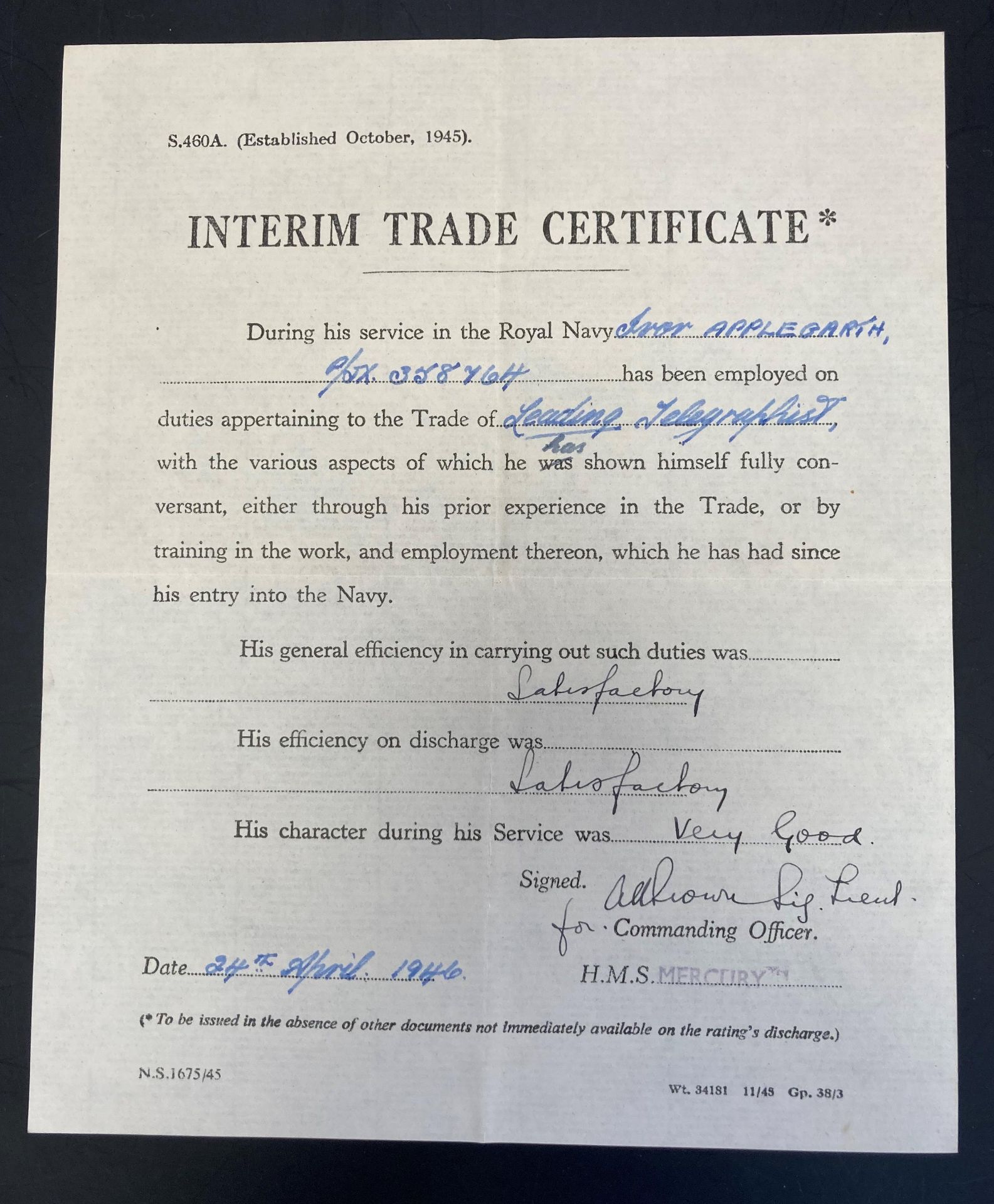 Original Certificate of Service etc. - Image 5 of 8