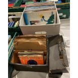 Contents to box - approximately 50 assorted LPs including Rock and Pop circa 1970s-1990s, etc,
