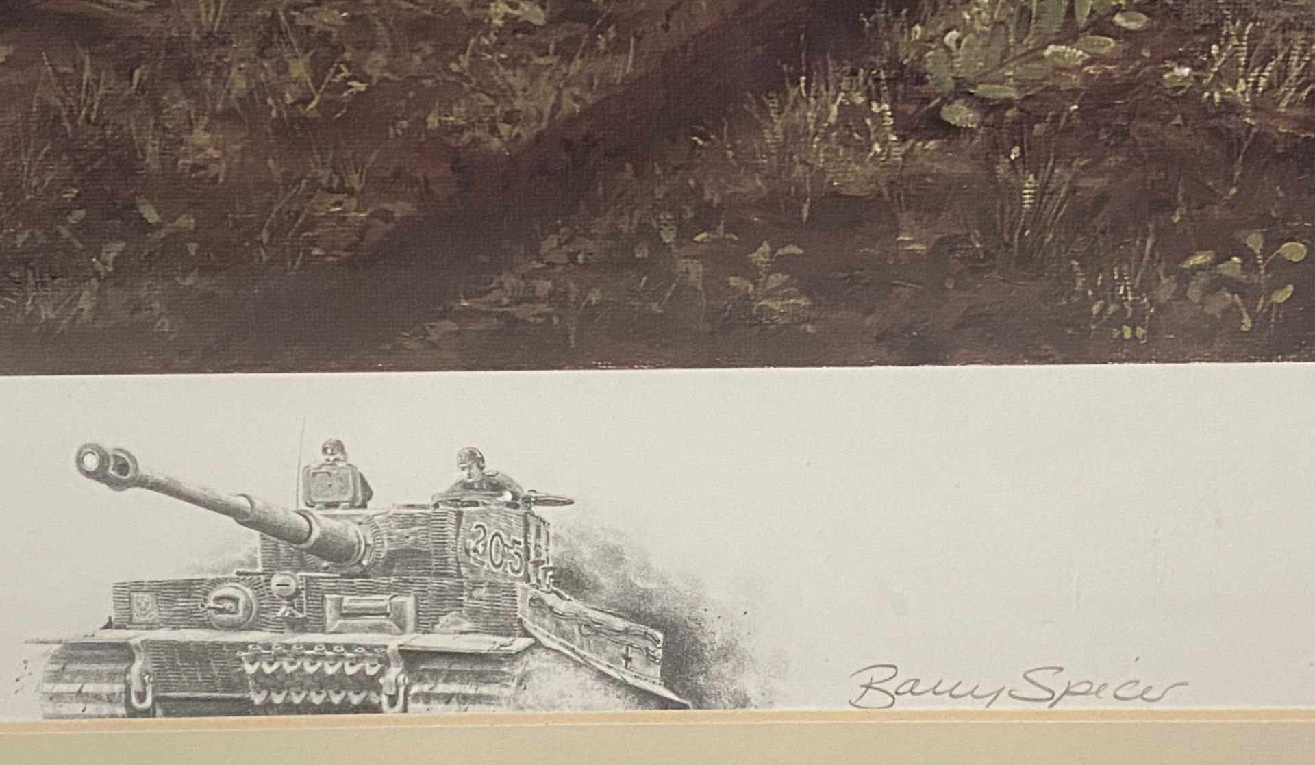 Barry Spicer 'Wittman's Tiger 1 in Villers Bocage' framed Limited Edition print 475/650 signed in - Image 4 of 8