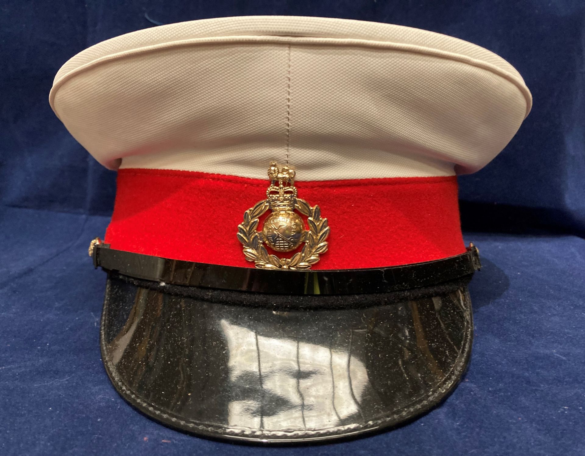 A Royal Marines peaked dress cap, - Image 3 of 7