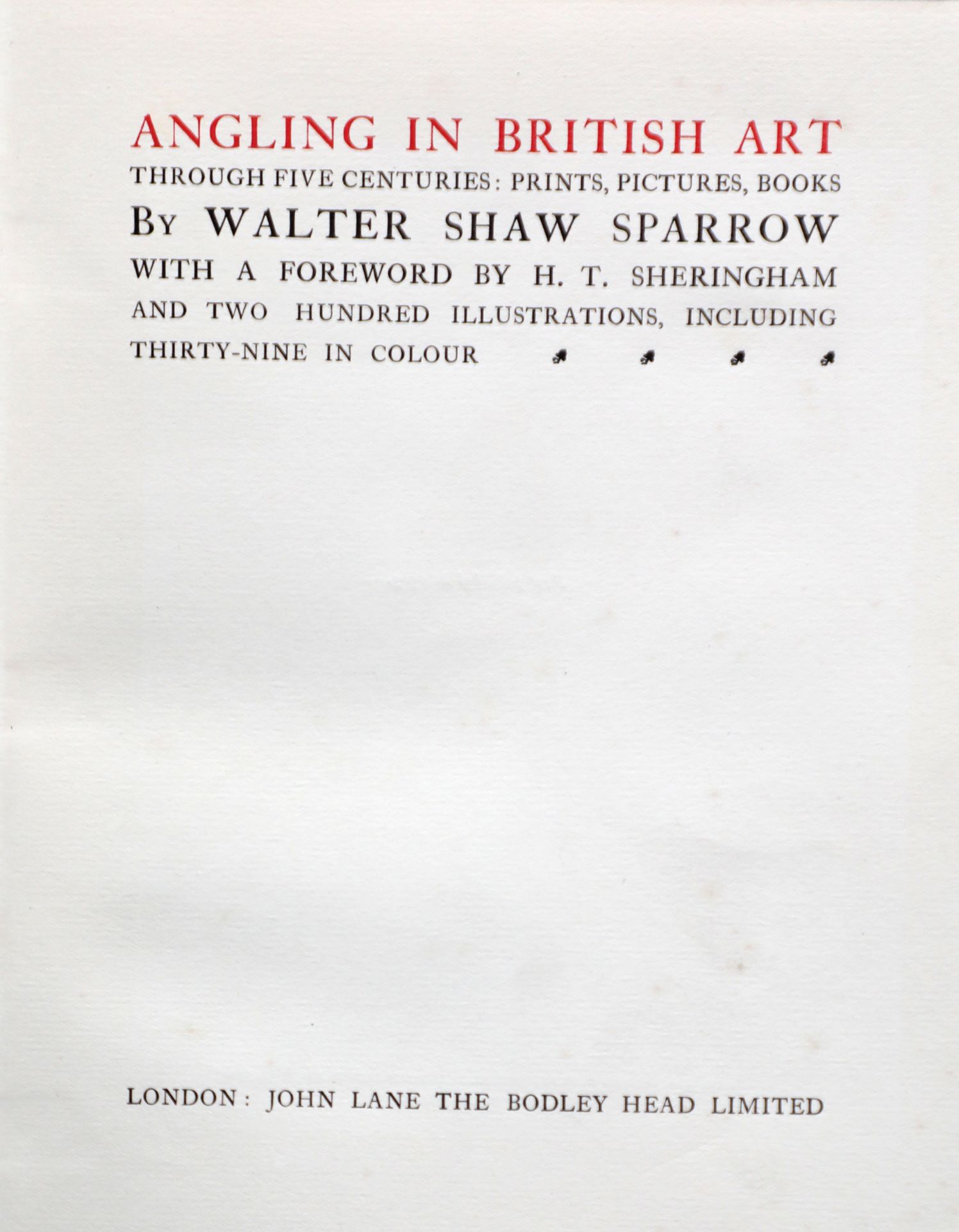 Angling in British Art, W Shaw Sparrow, The Bodley Head, 1st ed 1923, demi 4to, blue cloth, - Bild 4 aus 10