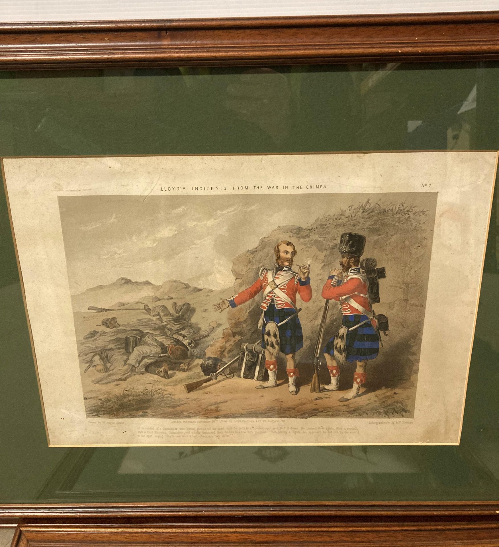3 x framed original prints relating to the Black Watch 42nd Royal Highlanders in the Crimean War. 1. - Image 2 of 8