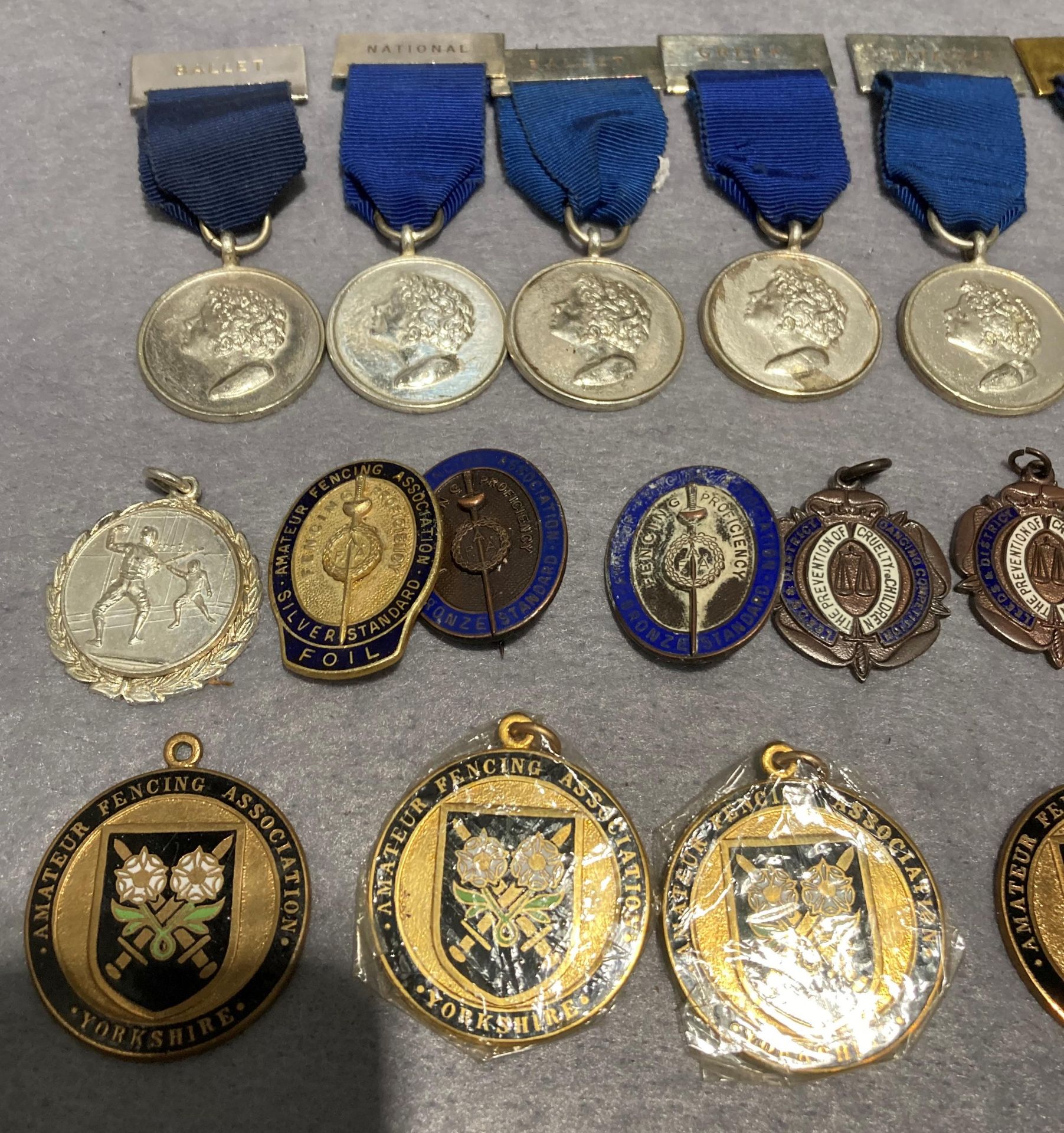 Brown Bakelite box and thirty assorted medals/awards for dancing, - Image 2 of 4