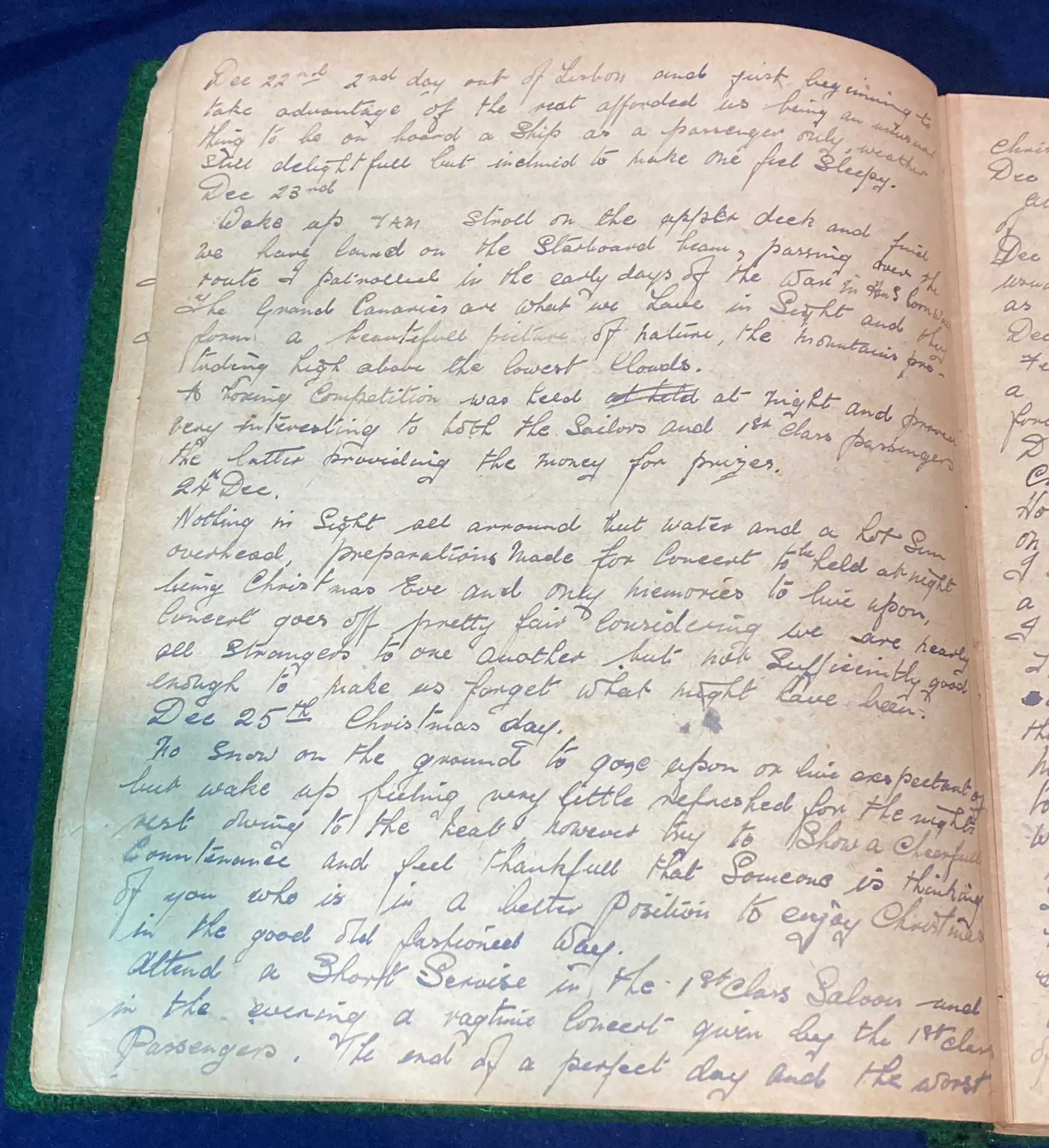 Maritime Ephemera - Seaman's Diary and related printed items - handwritten diary/log of Ernest - Bild 6 aus 8