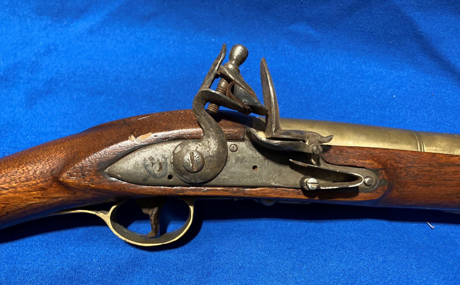 Replica brass barrel flintlock blunderbuss, - Image 2 of 4