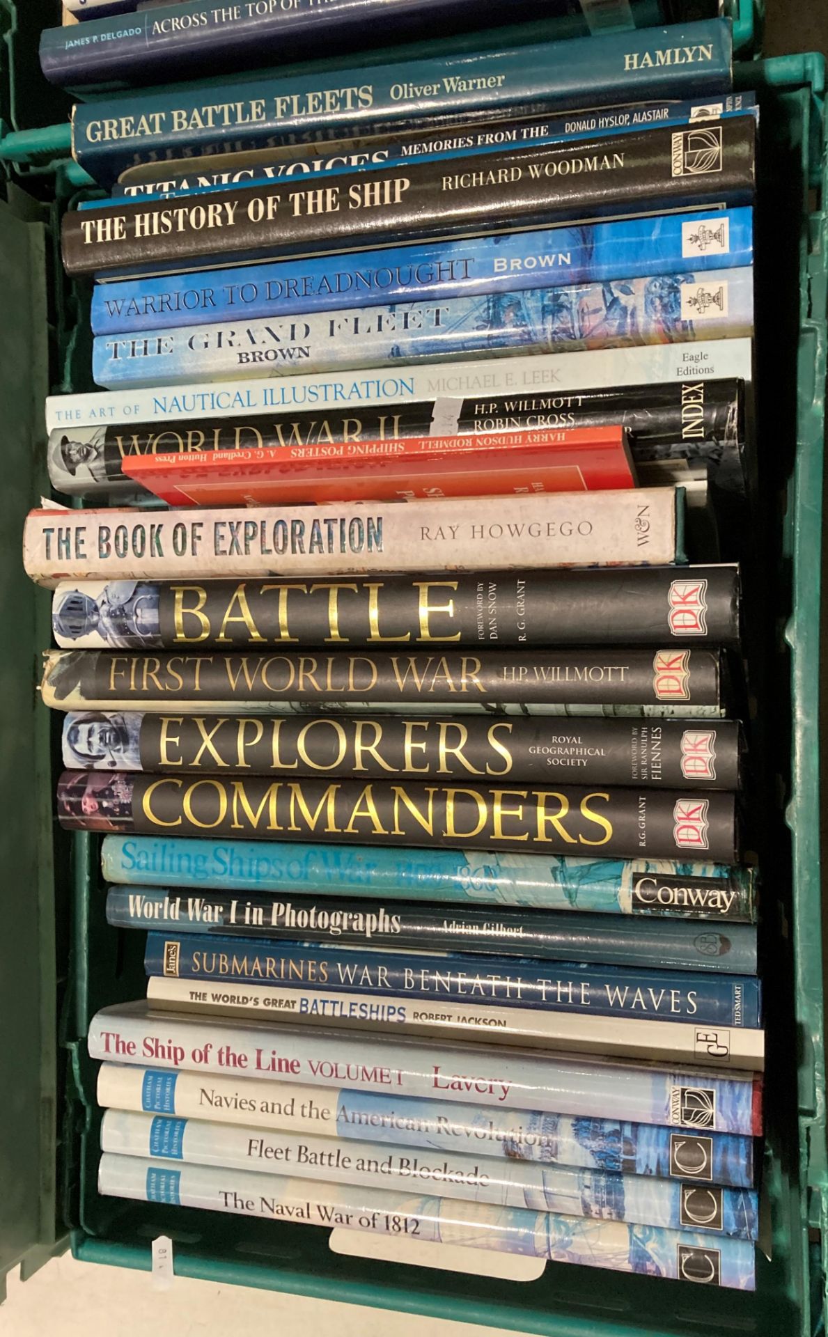Contents to two green plastic crates - 42 books related to exploration, warfare etc. - Image 2 of 3