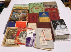 Contents to box - a collections of publications around the coronation of Her Majesty Queen
