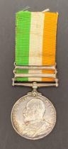 Kings South Africa Medal with clasps South Africa 1901 and South Africa 1902 and ribbon to 3765 Pt