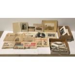 Contents to two boxes - assorted ephemera including oriental black and white photos,