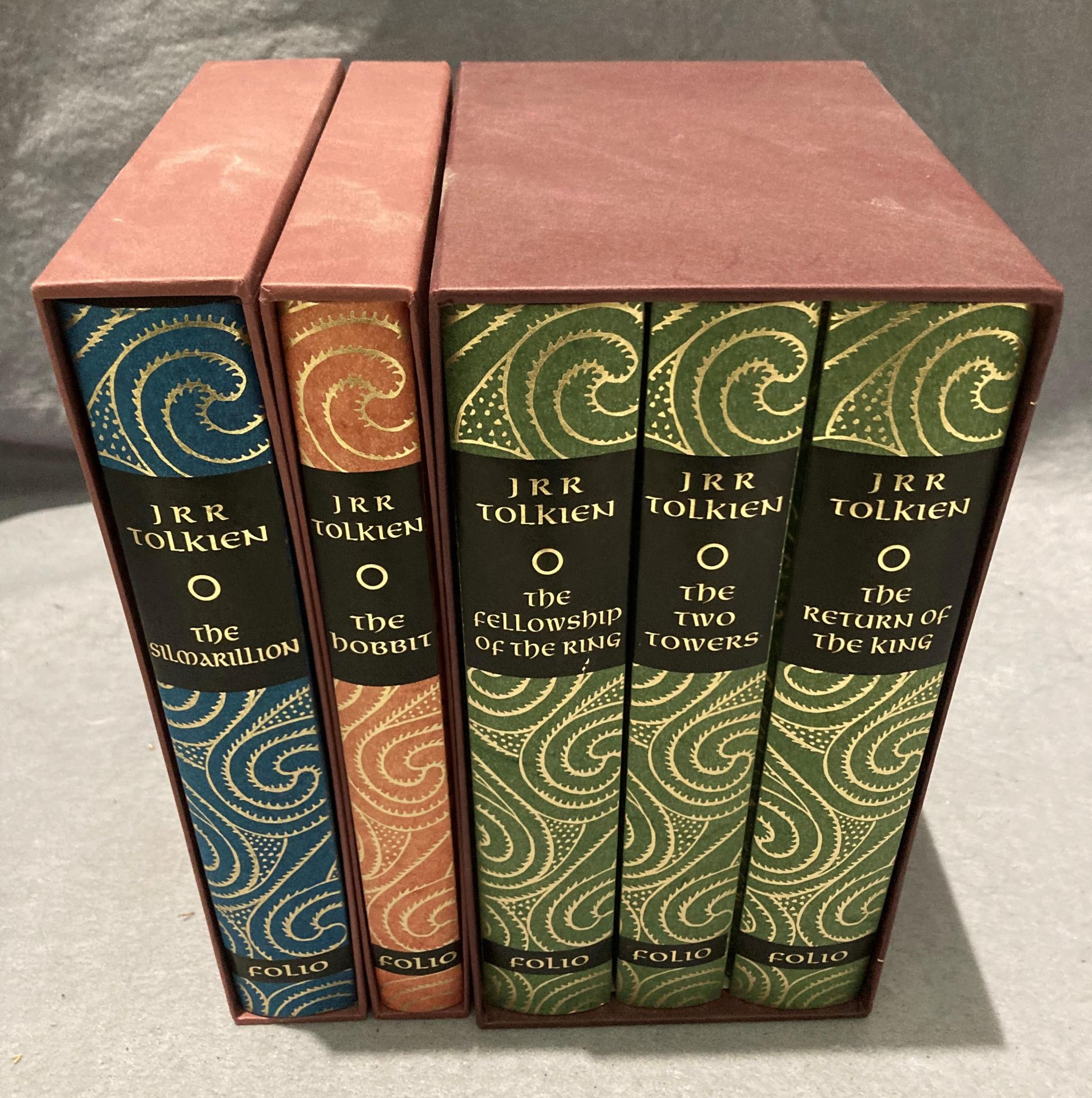 Folio Society JRR Tolkein - A three box set of 'The Lord of the Rings' trilogy (ninth printing,