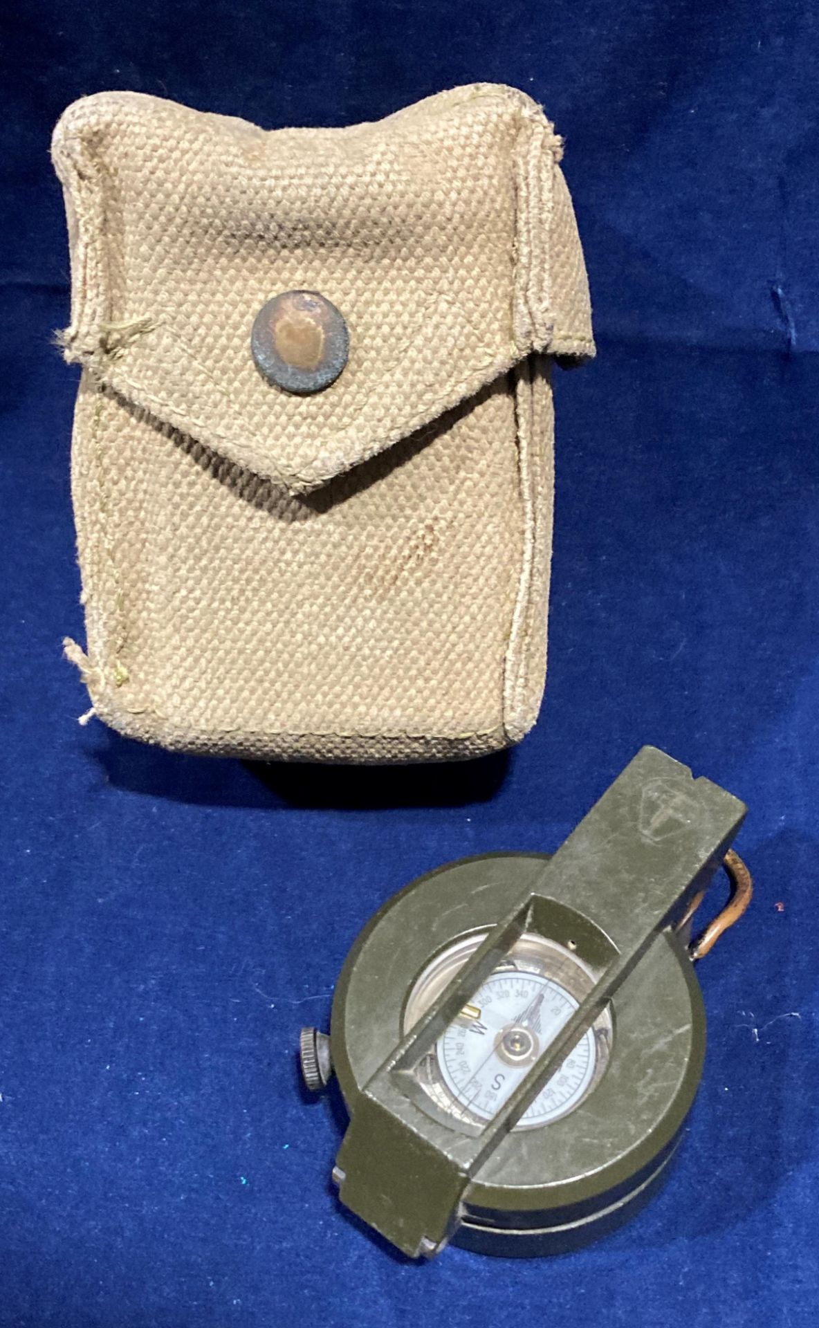An IDF Israel compass by NG nIG (ELOP) in plastic and metal in fabric military bag (Saleroom
