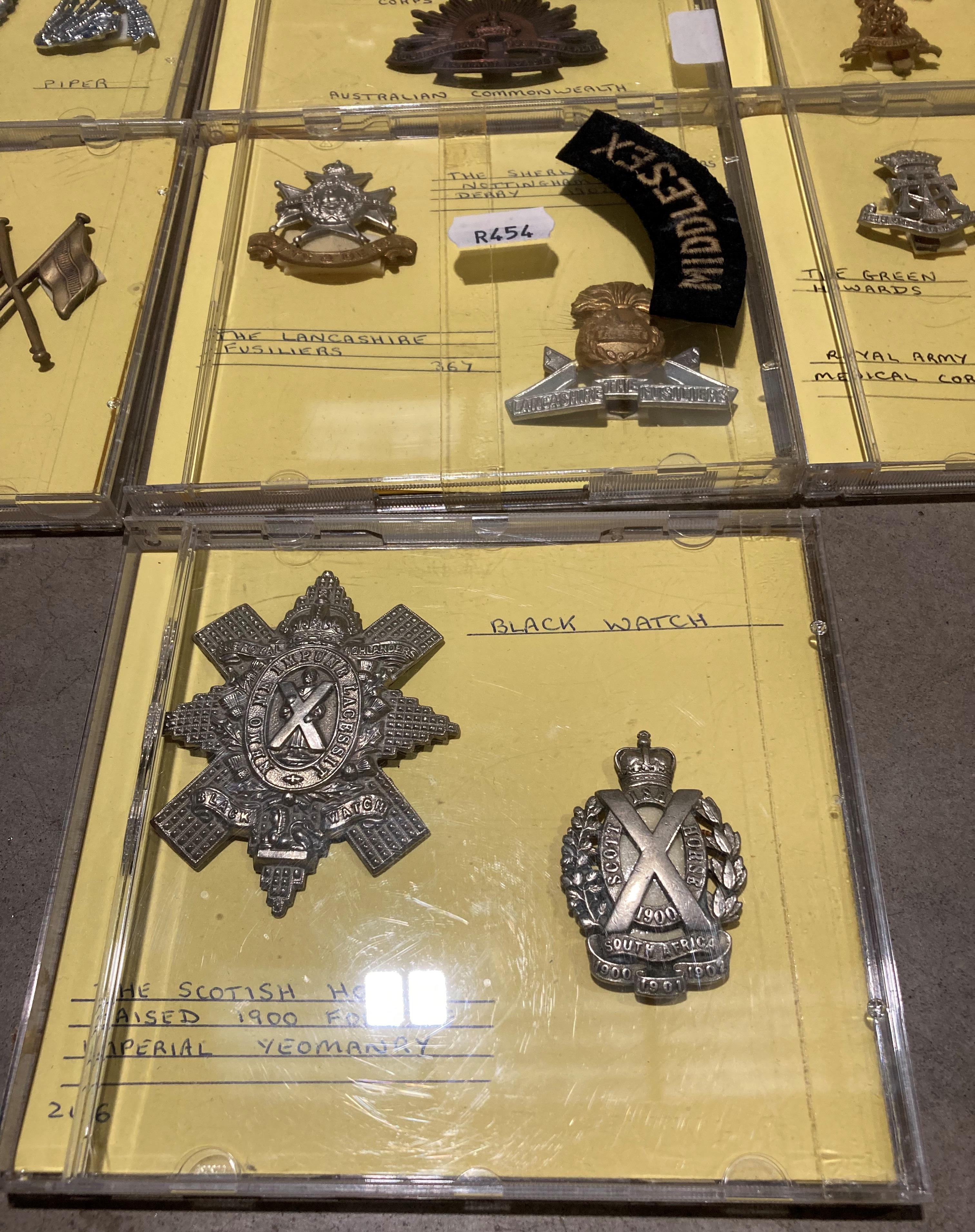 Briefcase and contents - 45 cap badges set in CD cases - mainly British Military and Air Force - Image 4 of 5