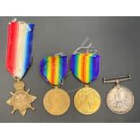 Four First World War Medals - two Victory medals with ribbons to H Crook, Std M B A and 99331,