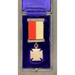 UNITED SERVICE CUP SPORTS MEDAL MALTA 1905 in silver awarded to ED. J. COOPER. P.O. 1ST. CLASS. H.M.