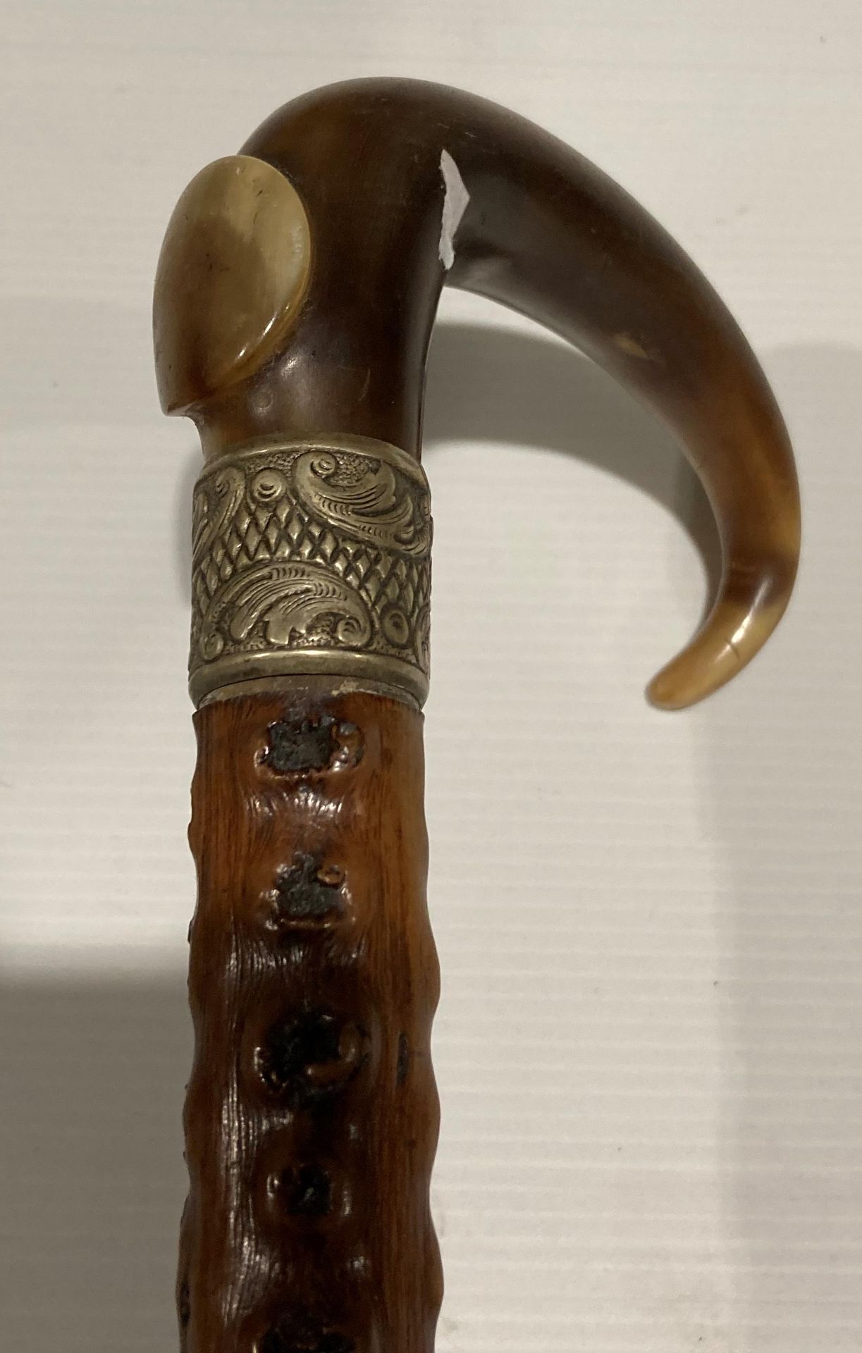 Excellent horn handled walking stick, - Image 4 of 5