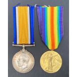 A First World War War medal and ribbon to Ply 2154-5 Pte W H Smalley RMLI and a First World War