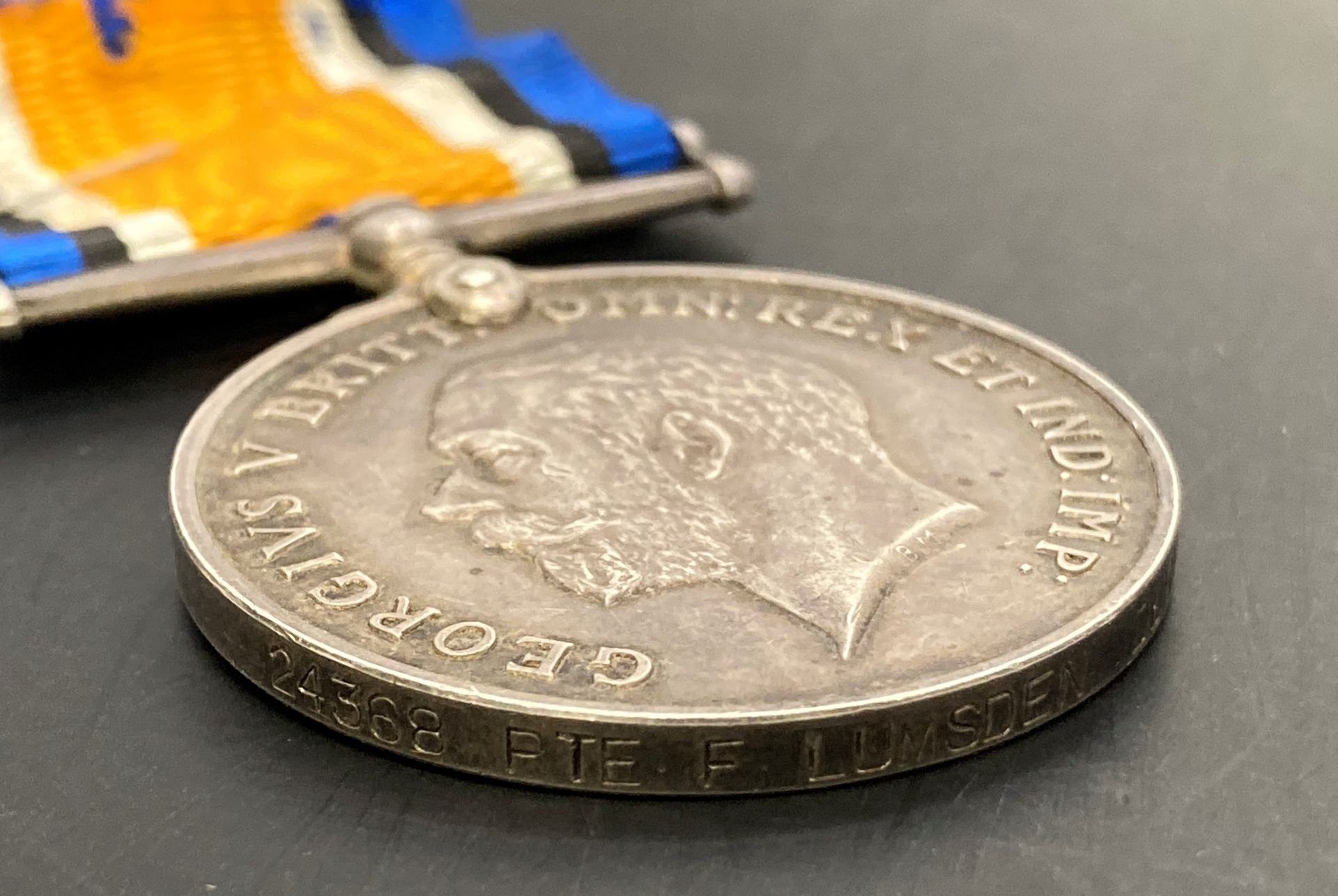 Two First World War medals - War and Victory medals, - Image 3 of 6