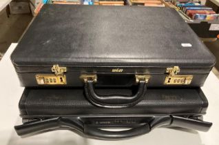 Two briefcases by Samsonite and Antler (both unlocked) (Saleroom location: S3 Counter)
