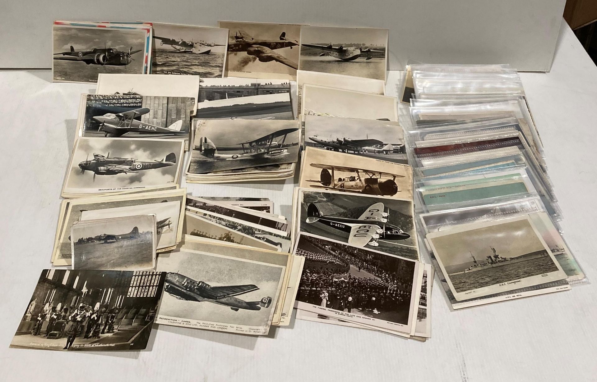 A large quantity of postcards mainly of Ships and Aircraft.