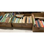 Contents to three boxes - books on birds, fishing, the natural world, exploration, etc.