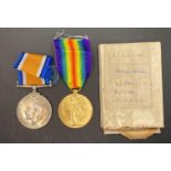 Two First World War medals - War medal and Victory medal complete with ribbons and box of issue to