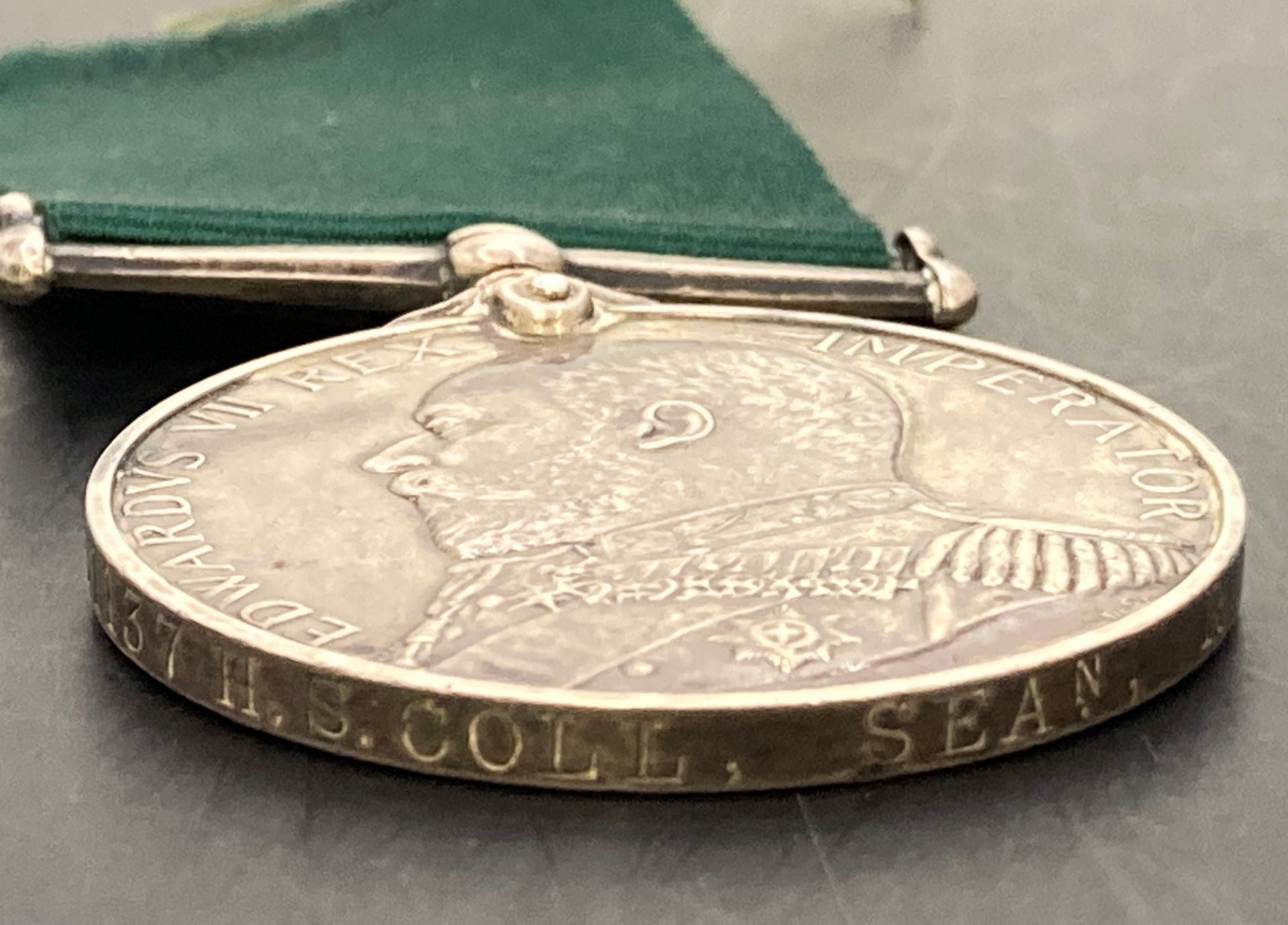 Royal Navy Reserve Long Service Medal (Edward VII) to D.1137 H.S. - Image 3 of 3
