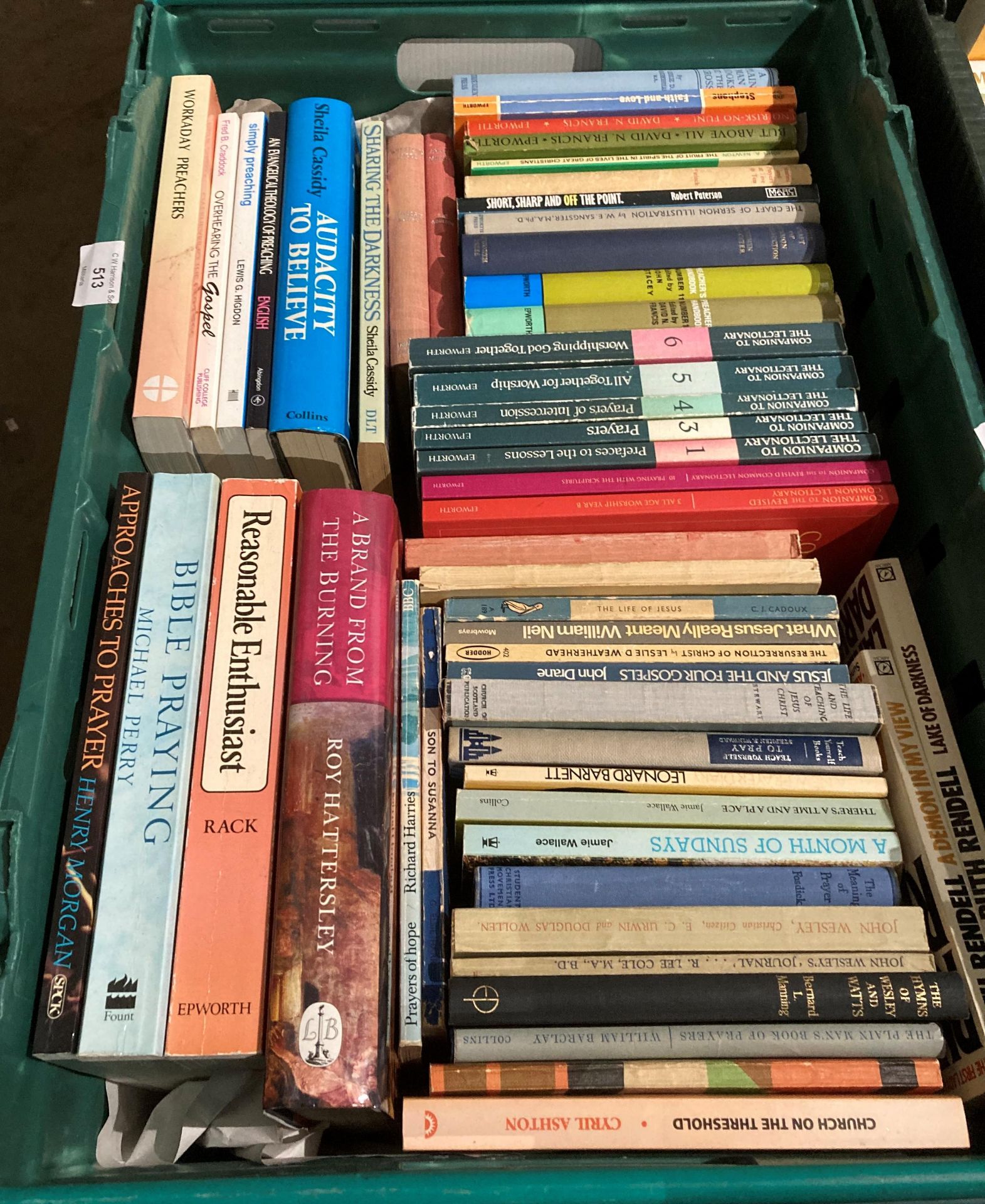 Contents to two boxes - approximately seventy assorted books on worship, belief, etc. - Image 2 of 3