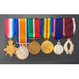 1914-15 Star, British War Medal, Victory Medal, (T. SALMON. W.R. STO. M.F.A.) M.F.