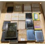 Twenty-one packs of photo glass plates of assorted textile machinery and fabrics etc.