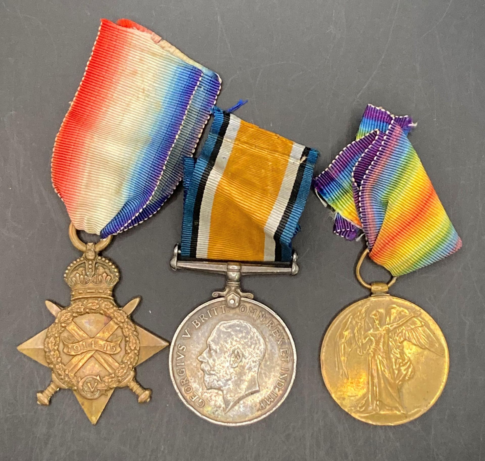 Three First World War medals - 1914-1915 Star,