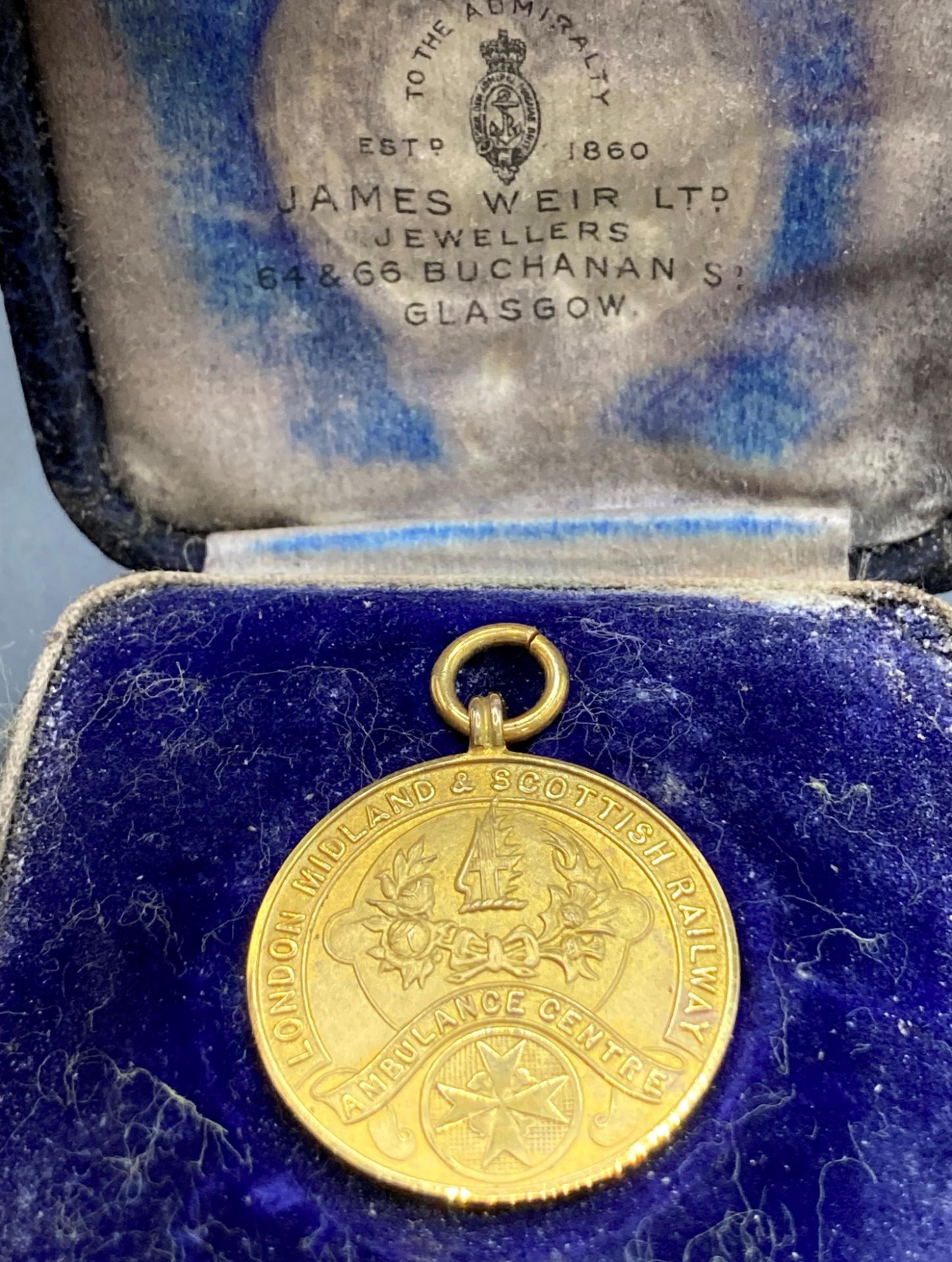 Sir Henry Fowler interest - a 9ct gold London Midland Scottish Railway Ambulance Centre medal for - Image 3 of 4