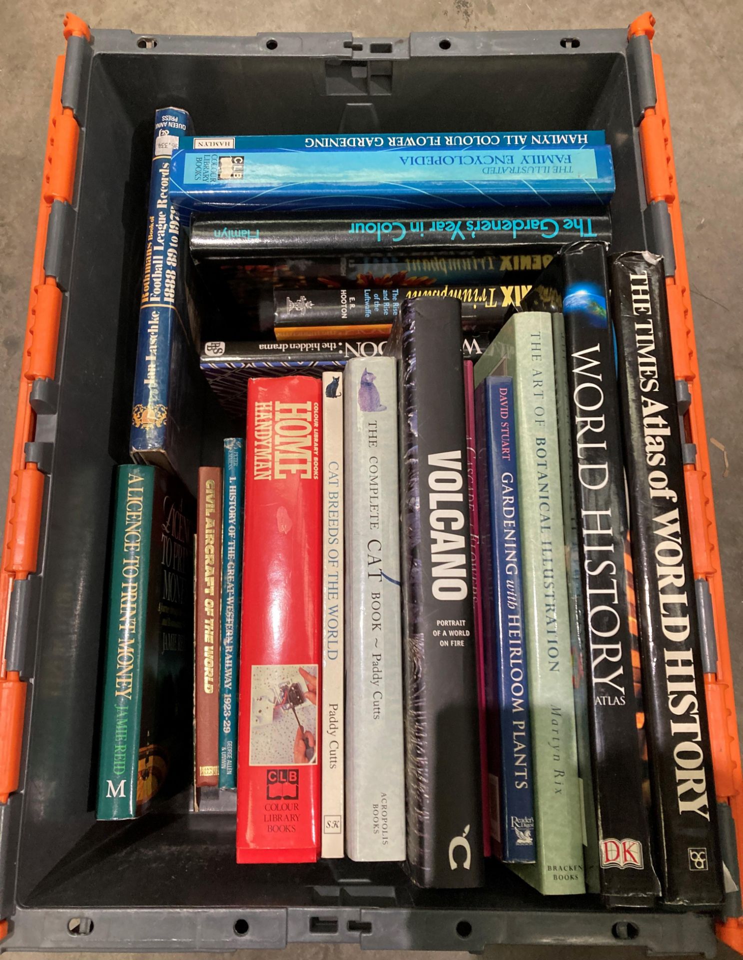 Contents to box - 19 assorted books including 'Rothmans Book of Football League Records 1888-89 to