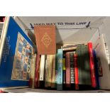 Contents to box - a quantity of vintage and modern books on home games and amusements - bridge,