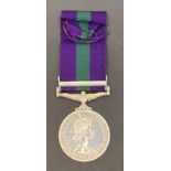 General Service Medal with Malaya clasp and ribbon (QEII D G BR Omn issue) to 22986108 Pte K