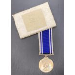 Police Exemplary Service Medal (Queen Elizabeth II) complete with ribbon and in box of issue to