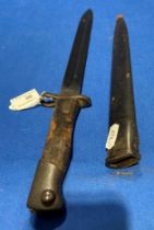 A short bayonet, length of blade 25cm,