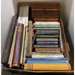 Contents to box - 52 assorted books and pamphlets including leather bound Shakespeare's Works,